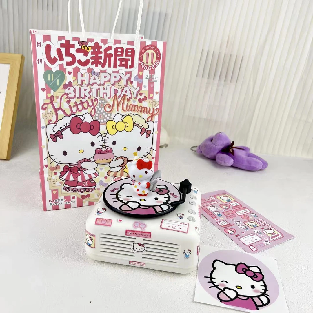 【爱宝】KT猫蜡笔小新蓝牙音响小音箱迷你唱片机生日礼物送闺蜜女友