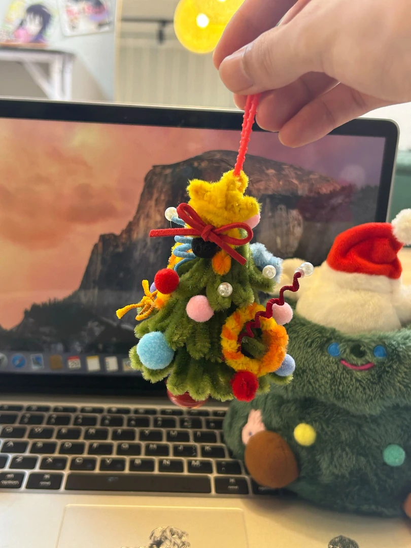 【爱宝】圣诞树挂件扭扭棒diy材料包手工编织自制包挂件汽车挂件