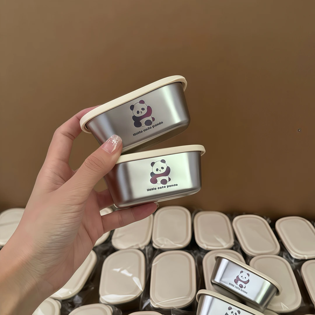 可爱便携蘸料碟304不锈钢迷你酱汁杯带盖家用番茄沙拉盒小碗便携