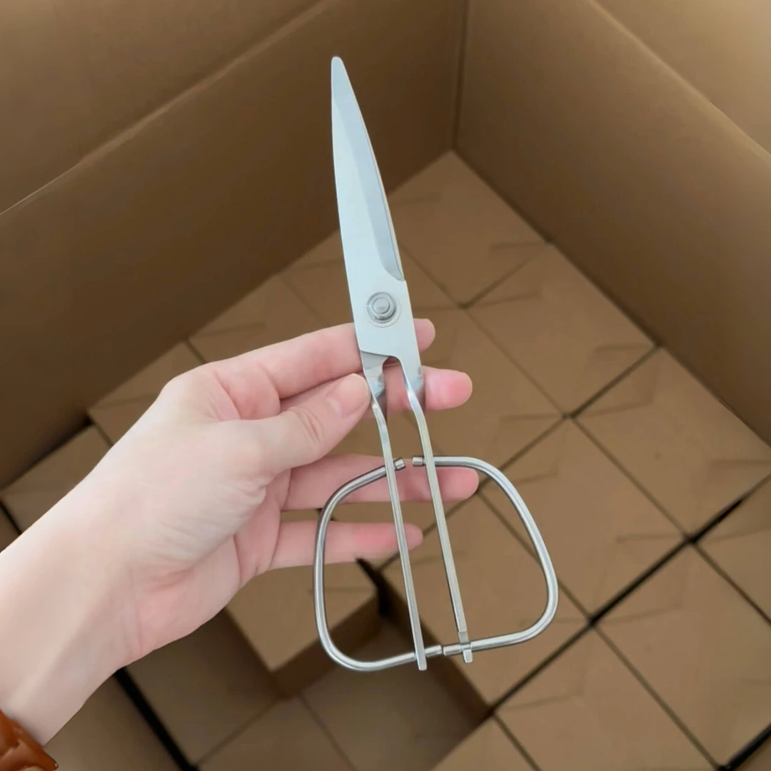 不锈钢剪刀厨房家用户外露营食物烤肉剪子辅食剪可拆卸全钢线柄剪