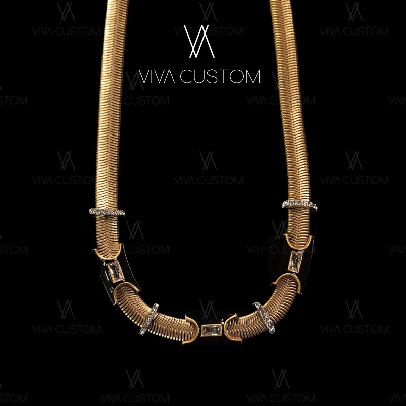 铜合金合成锆石项链 (昨日重现系列)大气简约奇幻繁星项链