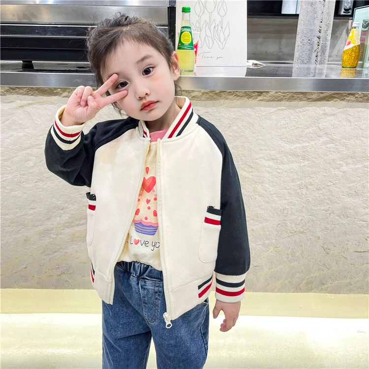 普通外套春秋女童中小童儿童洋气时尚宝宝大童帅气