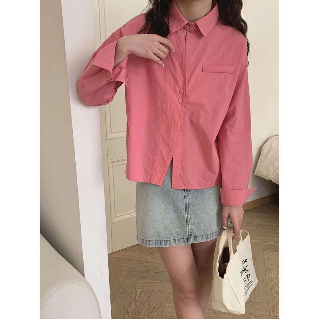 新款女士韩版梭织衬衫1016