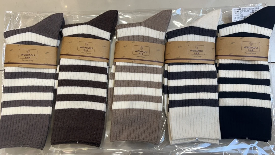 2024女士袜子5013条纹新款