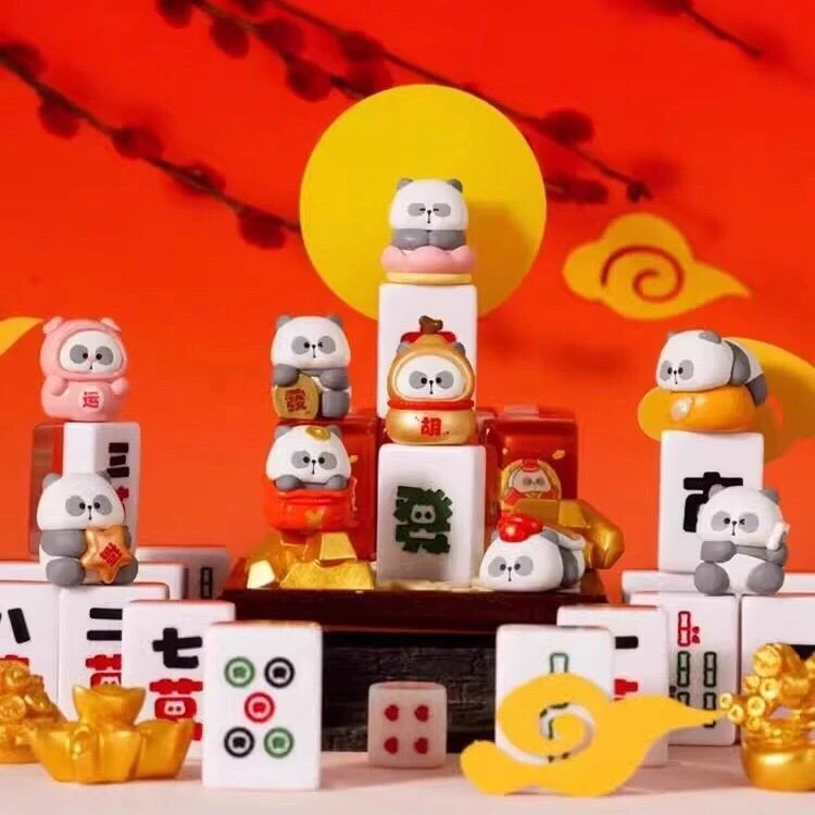 耙老师2代小耙听牌迷你麻将招了个好运系列盲袋潮玩手办摆件