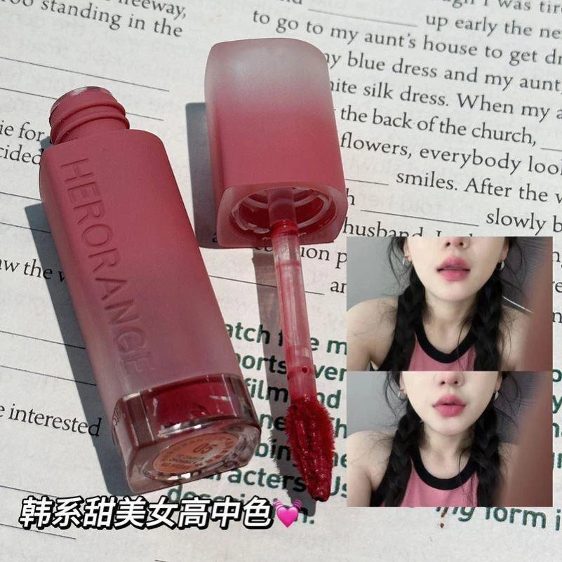韩国女高牛奶粉!新款浆果草莓清冷感唇釉丝绒哑光起司唇泥女学生