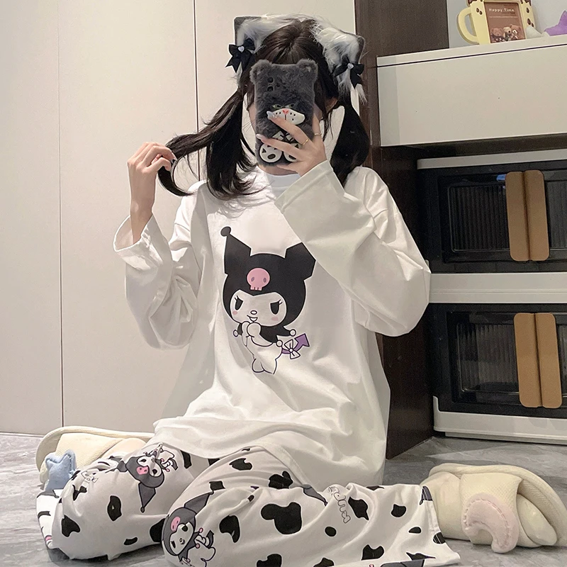 套头女睡衣大童12-15岁女孩初中生13长袖长裤家居服圆领宽松套装