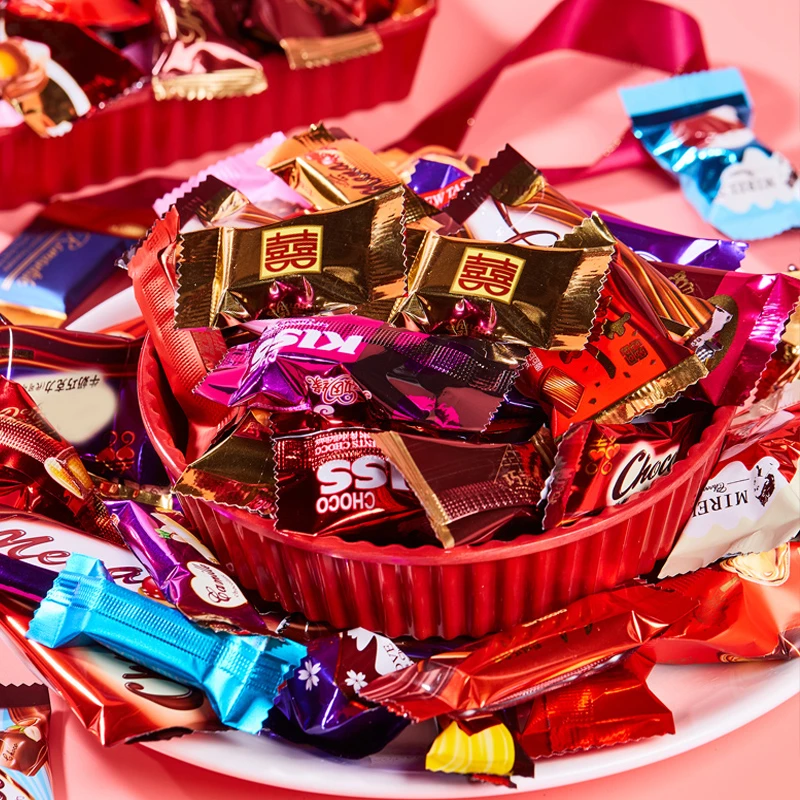 高档结婚喜糖混搭巧克力糖果批发多口味混合巧克力散装年货囍糖