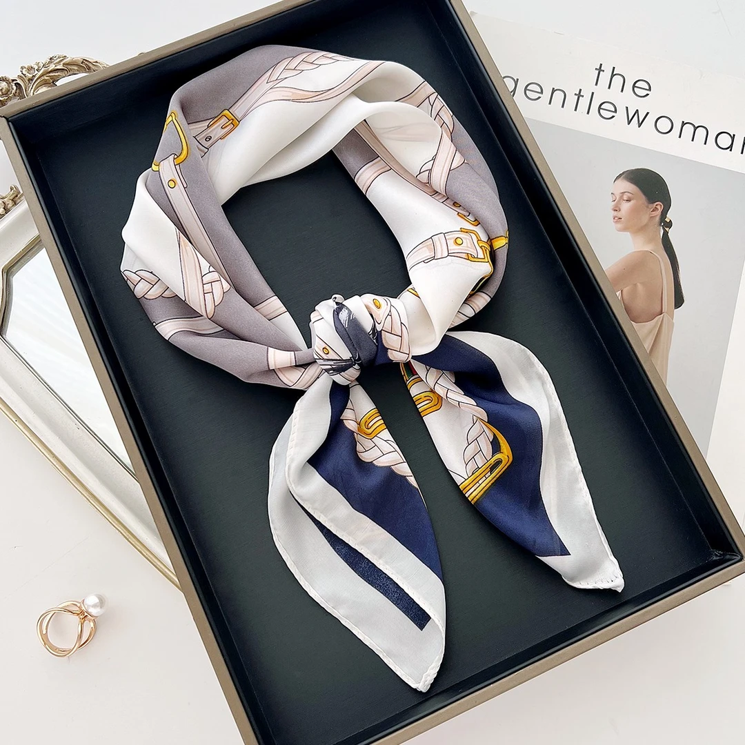 100新款百搭杭州丝绸丝巾70*70#3347