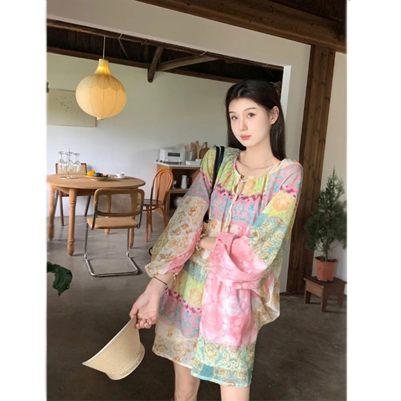 三亚海边度假连衣裙女装旅行拍照超仙海南套装沙滩裙穿搭云南旅游