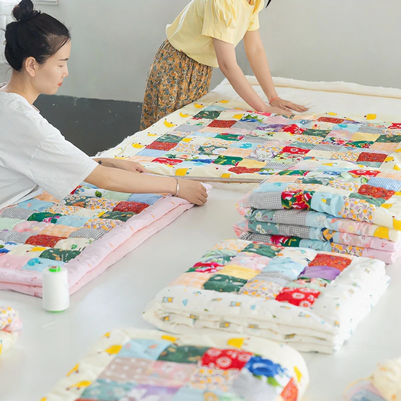 小荭妮棉花百家被成品加厚保暖手工被子婴儿盖被春秋被包被冬被