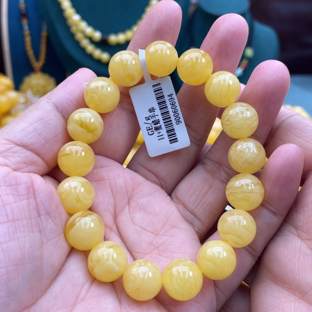 琥珀裸石未镶嵌琥珀蜜蜡11m m