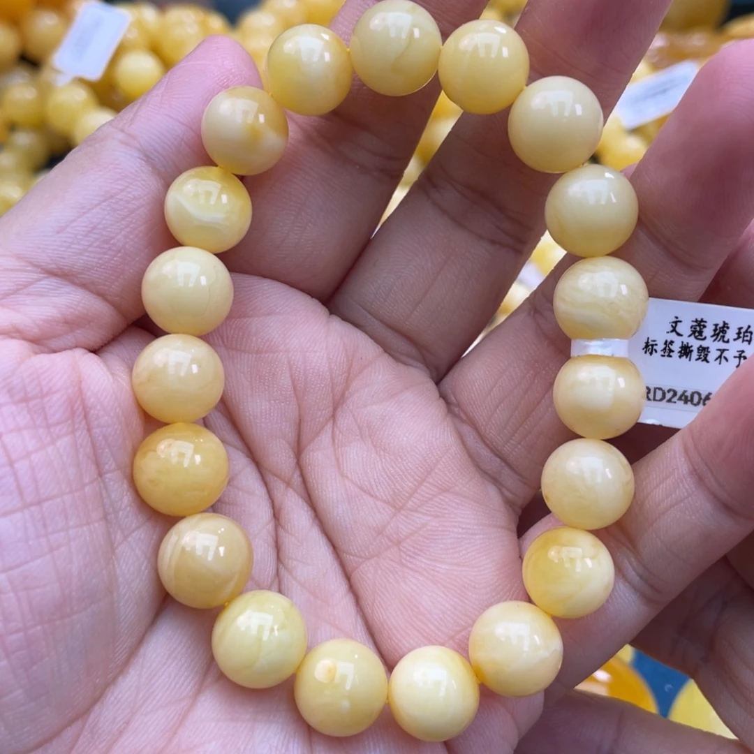 琥珀裸石未镶嵌琥珀蜜蜡10m m