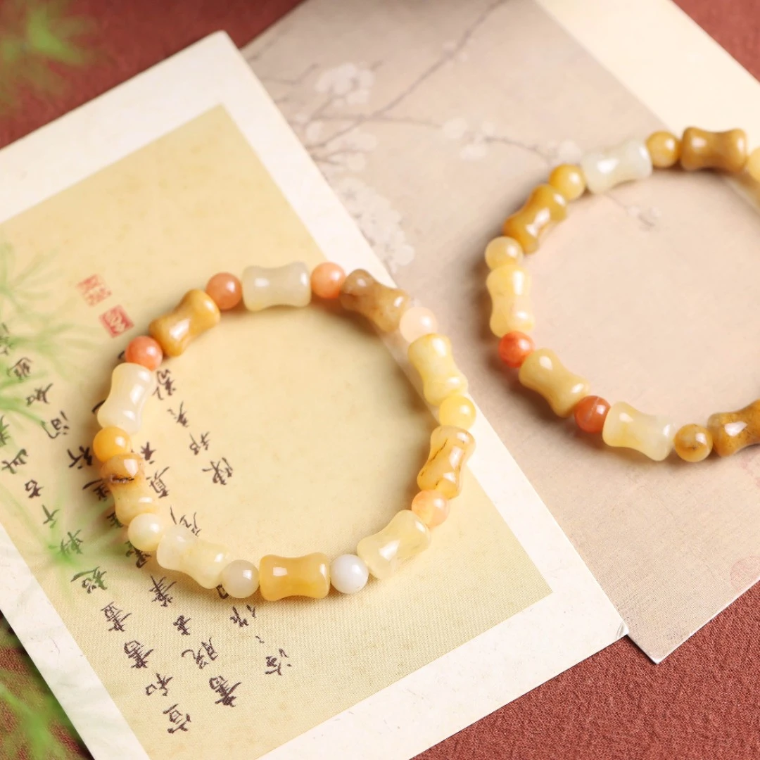 金丝玉竹节多宝百搭小众女款单圈手串（多样性发货 发其一