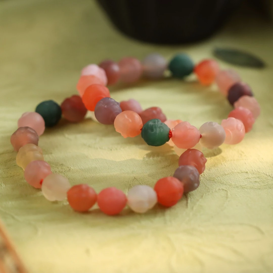 盐源玛瑙佛头民族风女款单圈手串（多样性发货 发其一）