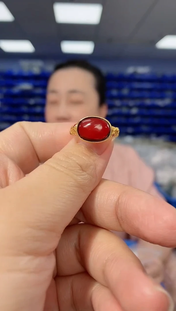 【闪购商品】血珀戒指银S925镶嵌  JZ2966