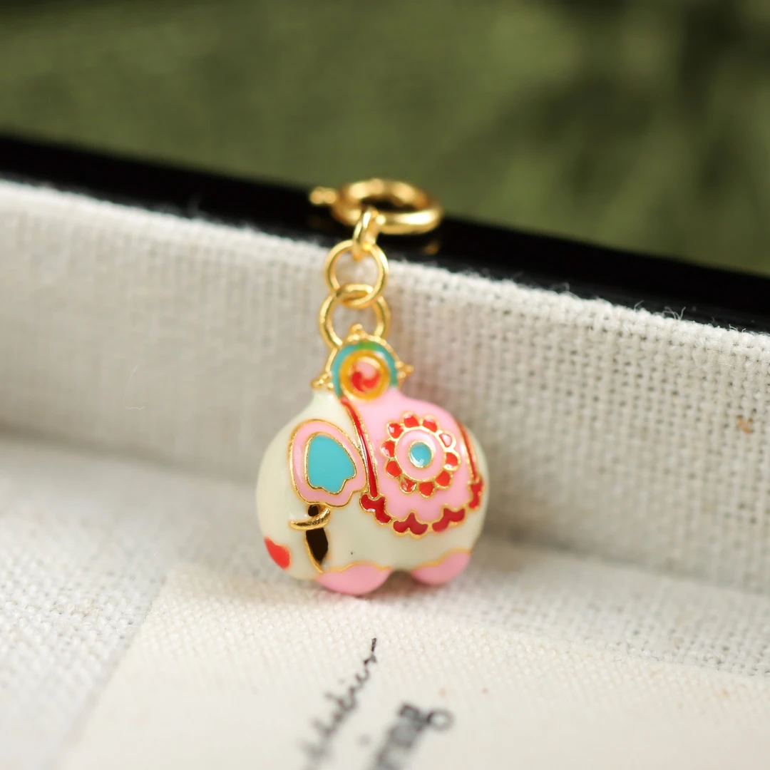 925银银制品 S925银大象小众可爱百搭饰品挂件女款吊坠（小号)