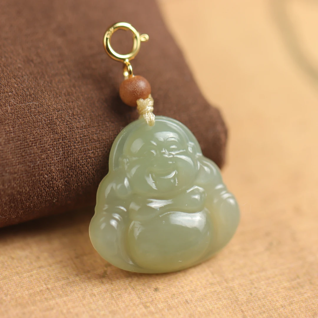 和田玉佛公气质百搭女款吊坠（不含链）