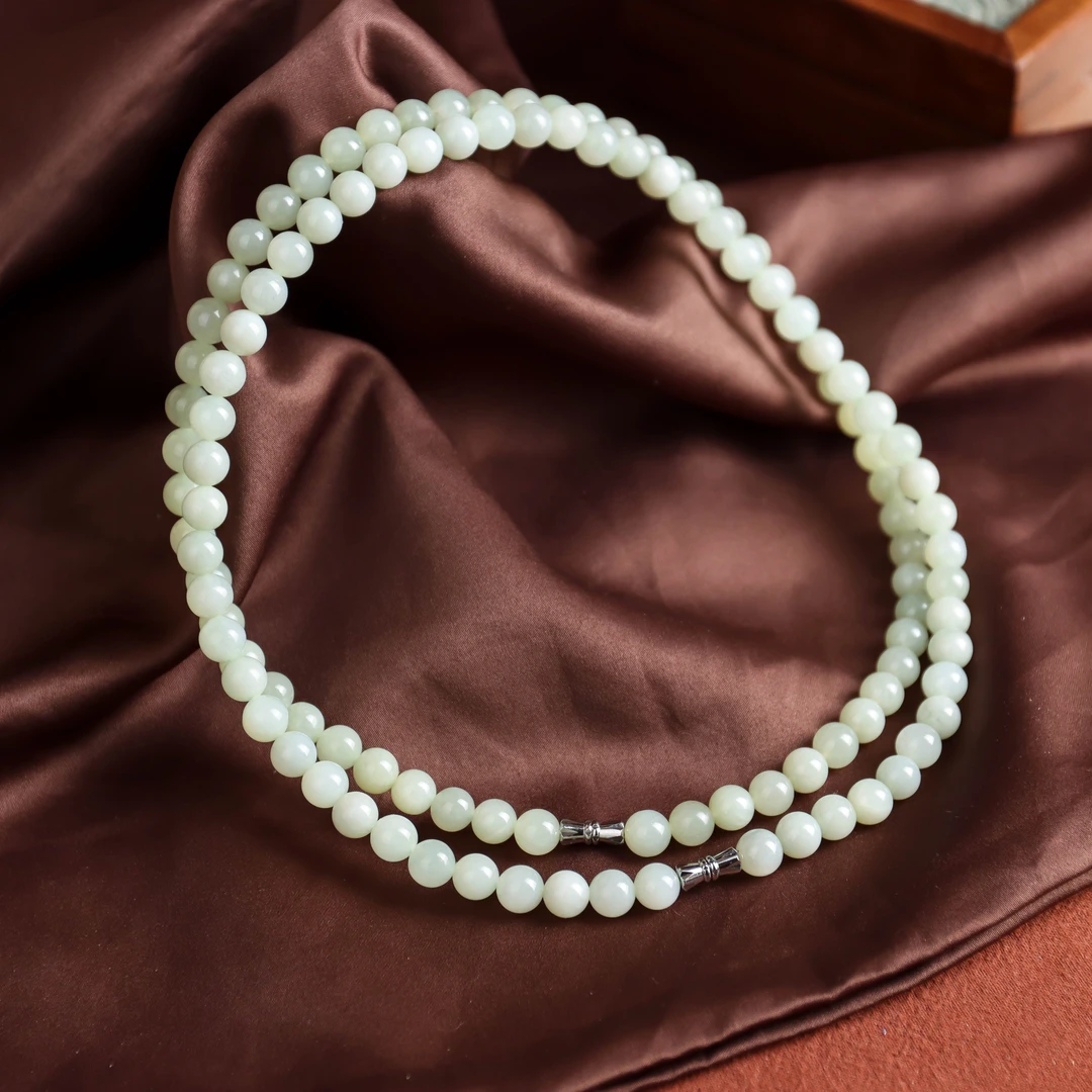 和田玉圆珠时尚气质百搭女款妈妈链（多样性发货 发其一）