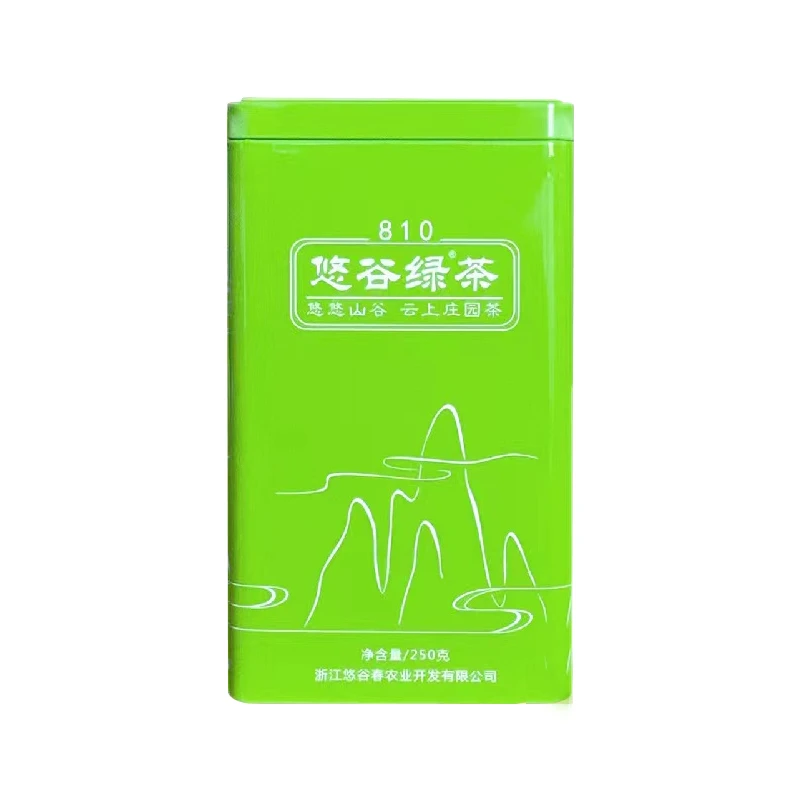 悠谷春·810绿茶 云上庄园茶 松阳绿茶 豆香味 250克/罐
