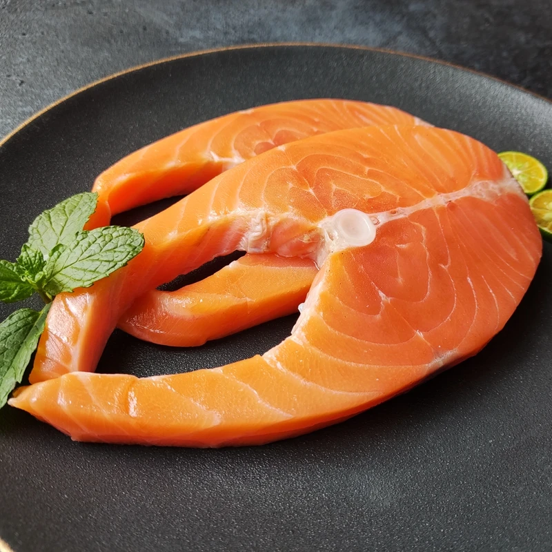 安睿宝智利进口三文鱼排中段500克2-3片去皮去鳞更方便健身好食材