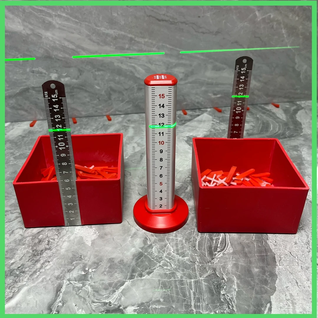 石井等高尺新款地砖定位尺铺地板找平专用工具打线找平白色标尺盒