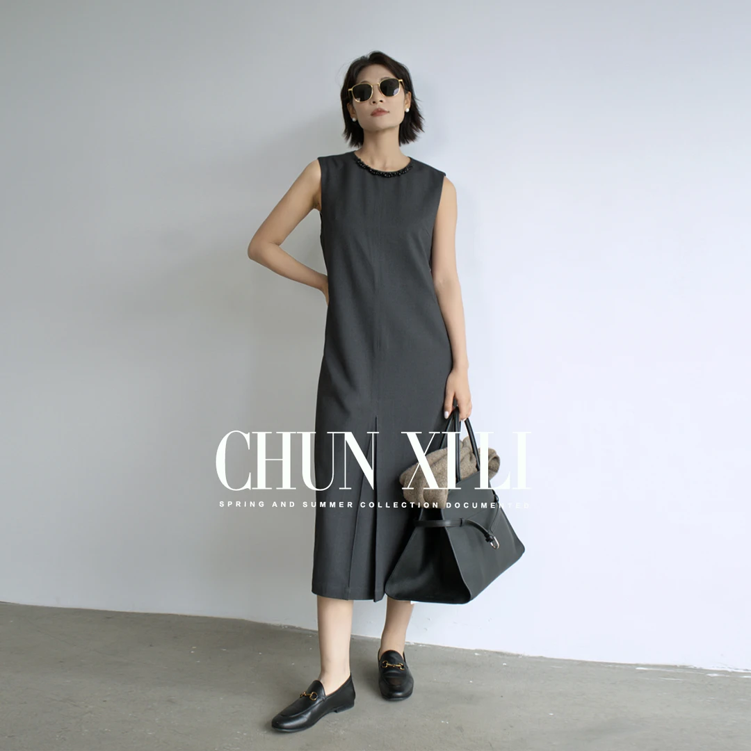 CHUNXILI/春熙里 气质时尚背心裙  小众设计感连衣裙X02L42053