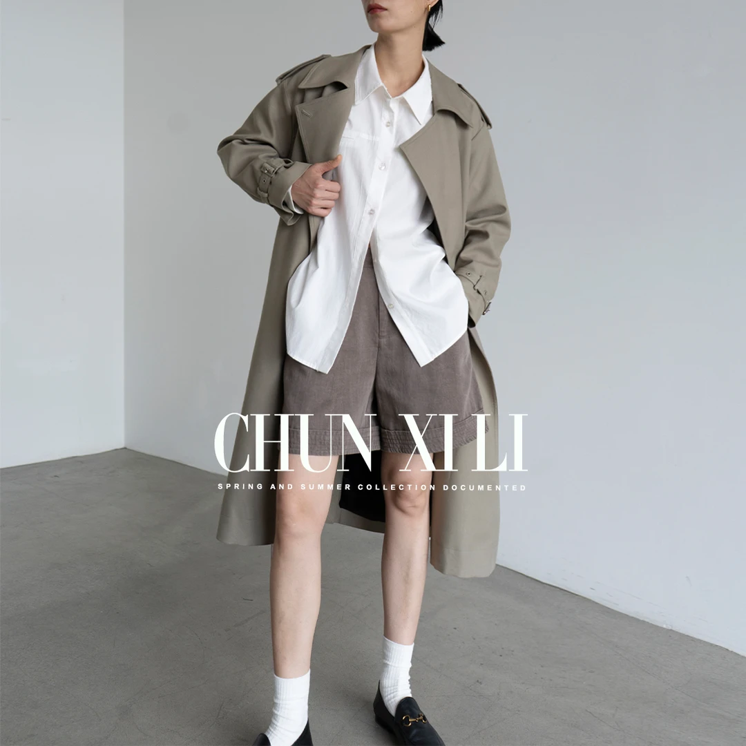 CHUNXILI/春熙里 大气风衣外套 秋季设计感中长款外套X04W42017