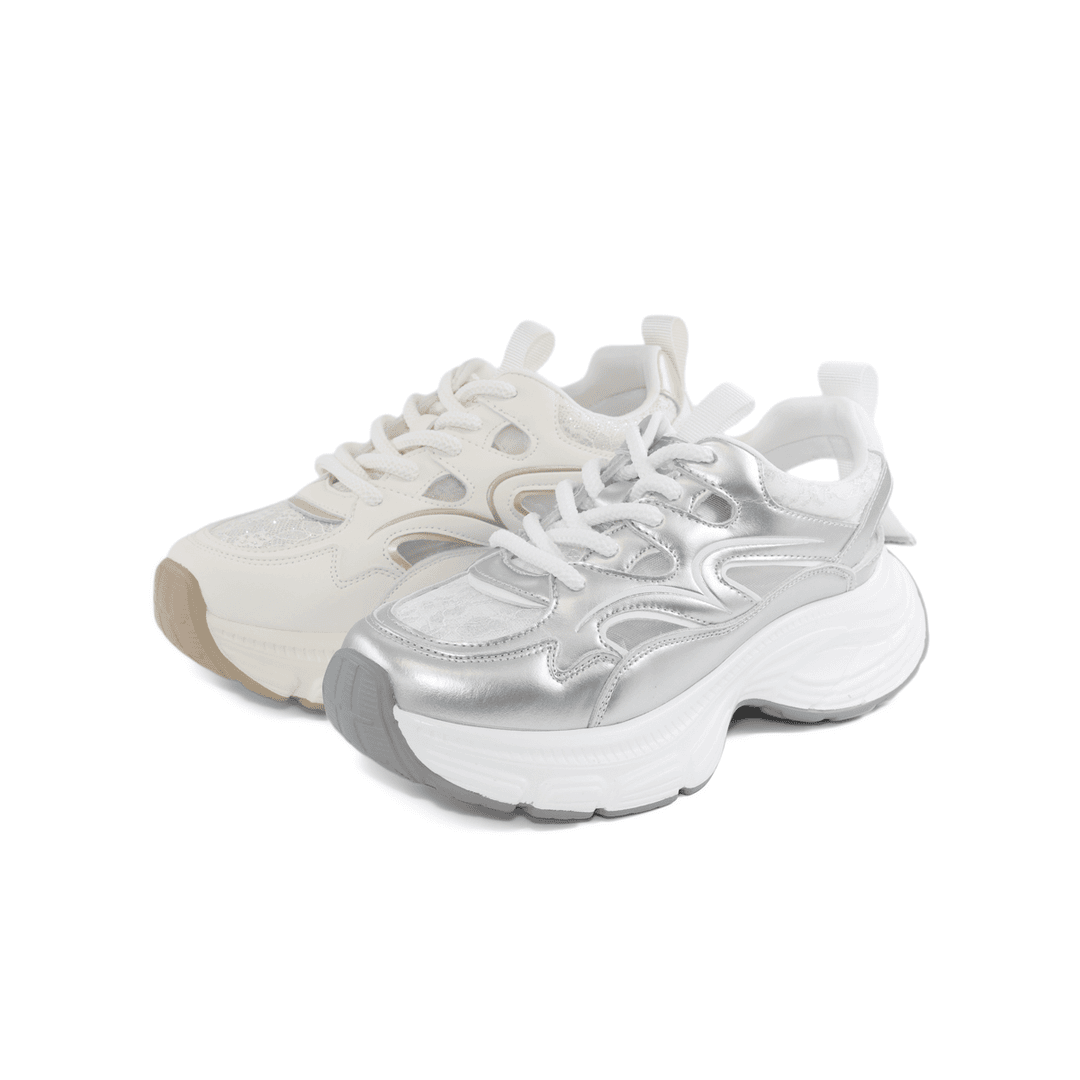 duelmeyal/杜米亚 新款时尚百搭厚底增高女老爹鞋D733953-1