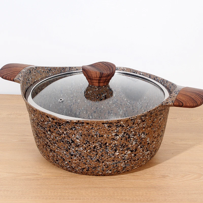 【顶配】啡钻花岗岩汤锅不粘锅24cm【直播专属】