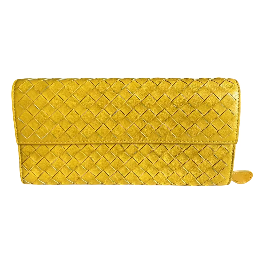 95新 BOTTEGA VENETA/葆蝶家 BOTTEGA VENETA/葆蝶家 黄色钱包bwz