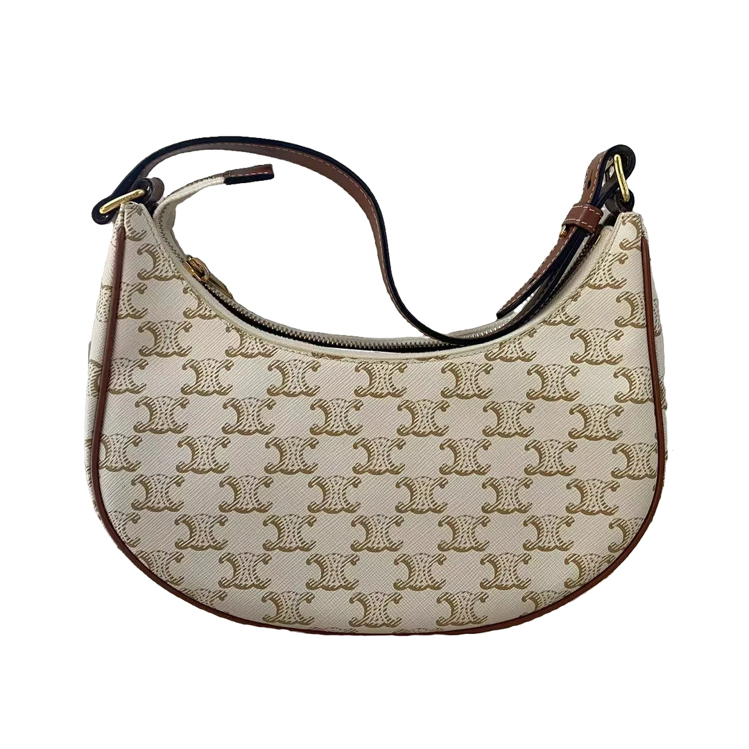 95新 Celine/思琳 Celine/思琳 ava白色老花单肩包97新bwz8464