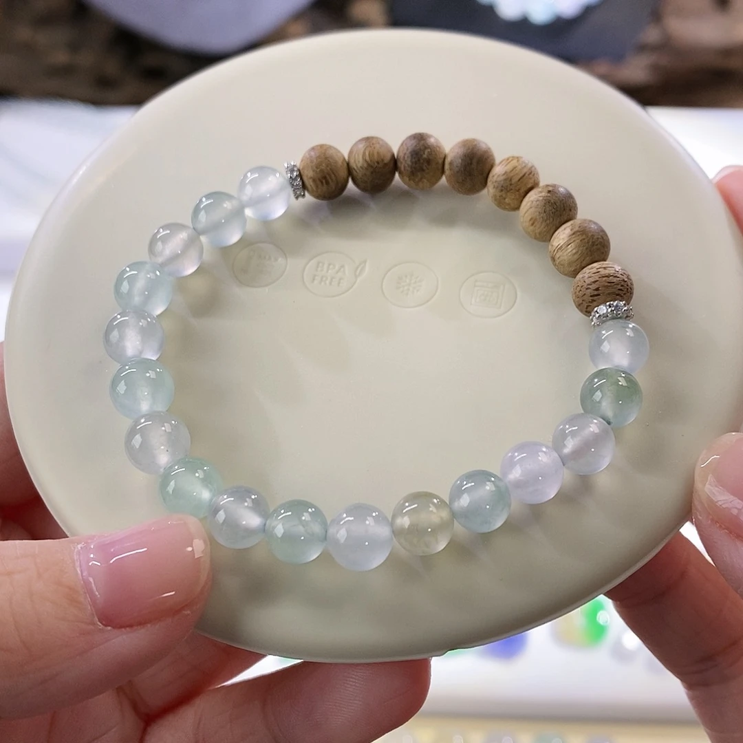 翡翠手串未镶嵌单圈卡7