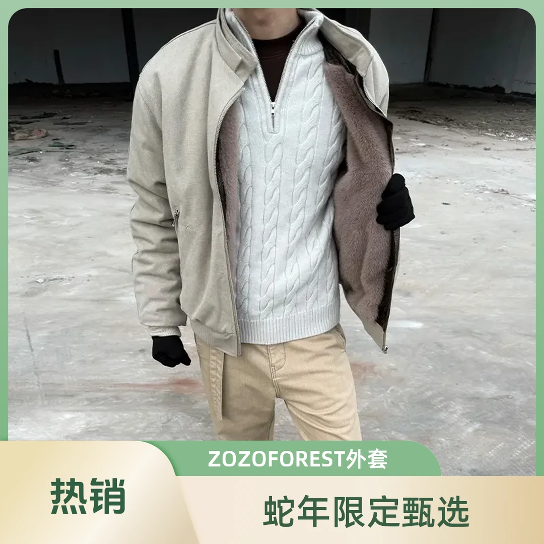 【蛇年战神】2015“限定座山雕“可拆卸帽重磅加绒帆布夹克外套冬季