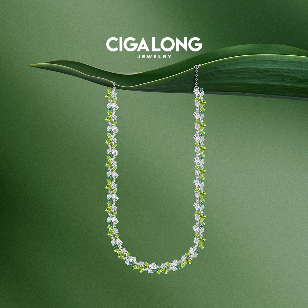 CIGALONG莫文蔚同款山海异木橄榄石套链
