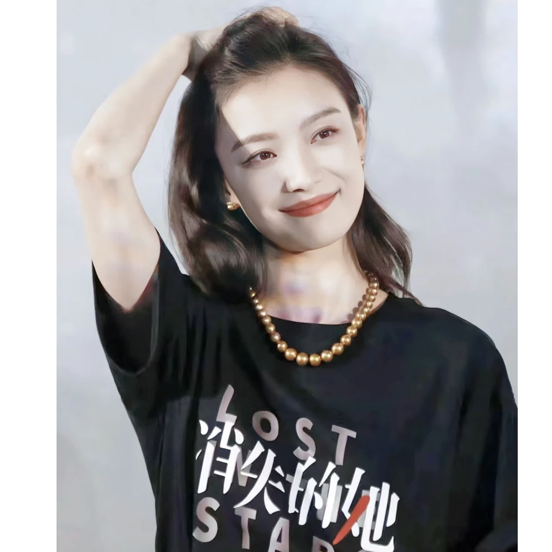 妮妮同点位茶金色10mm正圆微瑕妈妈链XL055