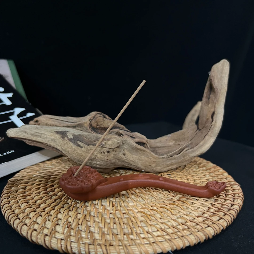 紫砂如意香插茶宠摆件