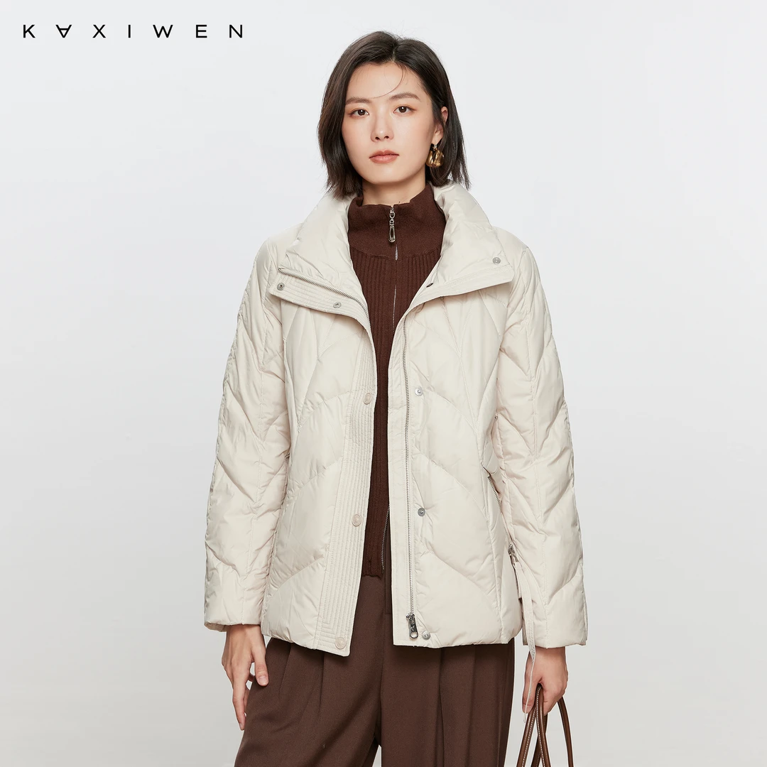 佧茜文冬季新款保暖立领羽绒服小个子舒适轻薄百搭外套X10AYS8779