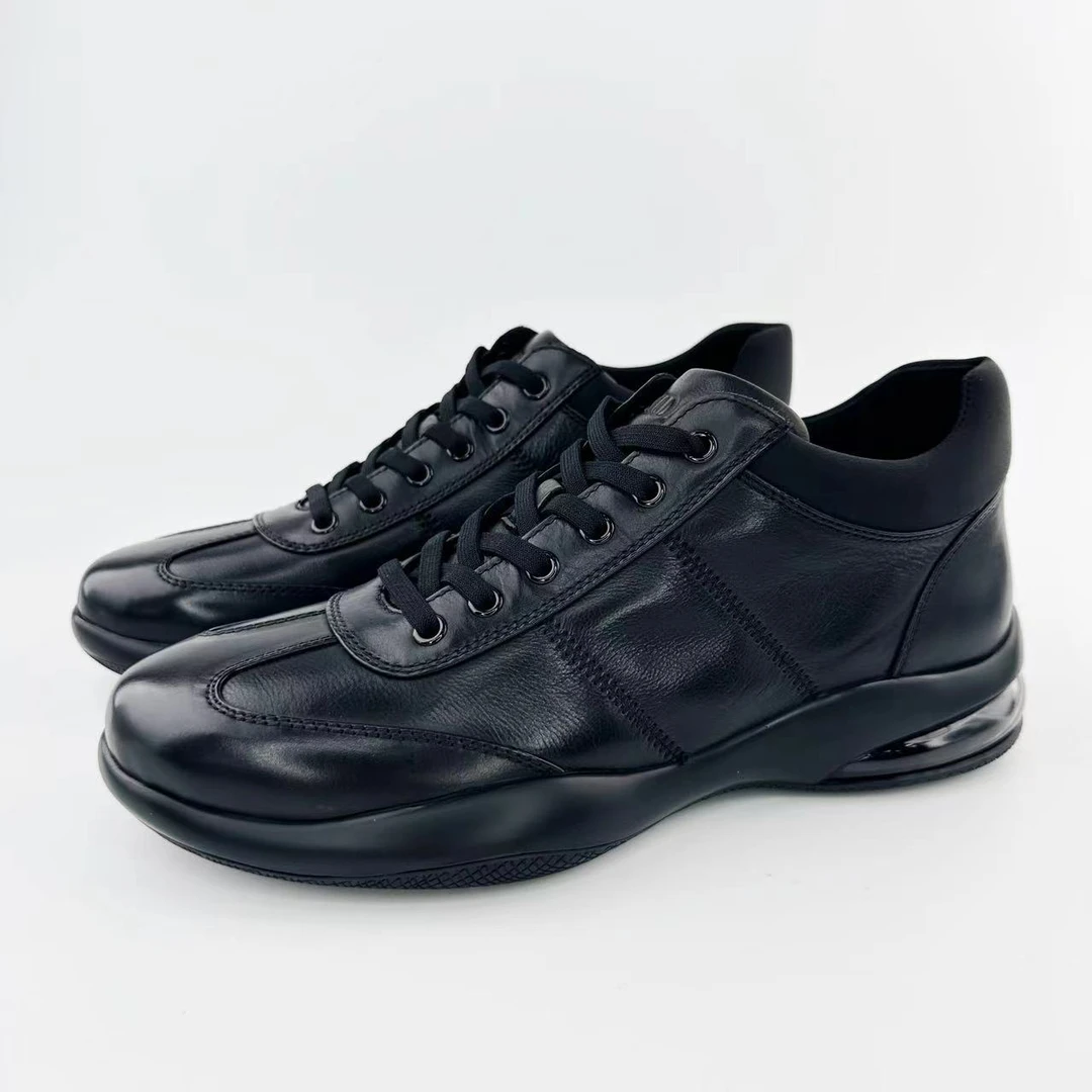 休闲男皮鞋时尚百搭舒适软底低帮系带潮鞋2025脚踏鸿运1075-26