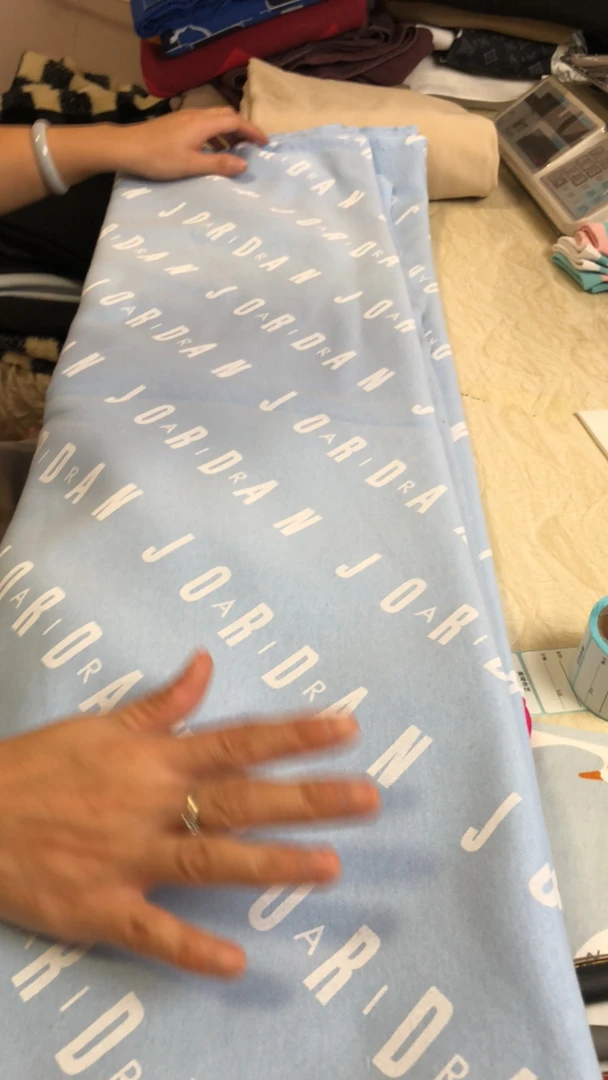 浅蓝小耐卫衣绒布料