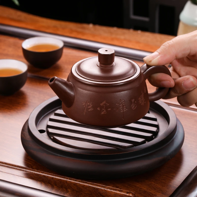 黑檀实木壶垫隔热垫壶承养壶垫茶壶底座壶托壶架茶杯干泡茶具配件