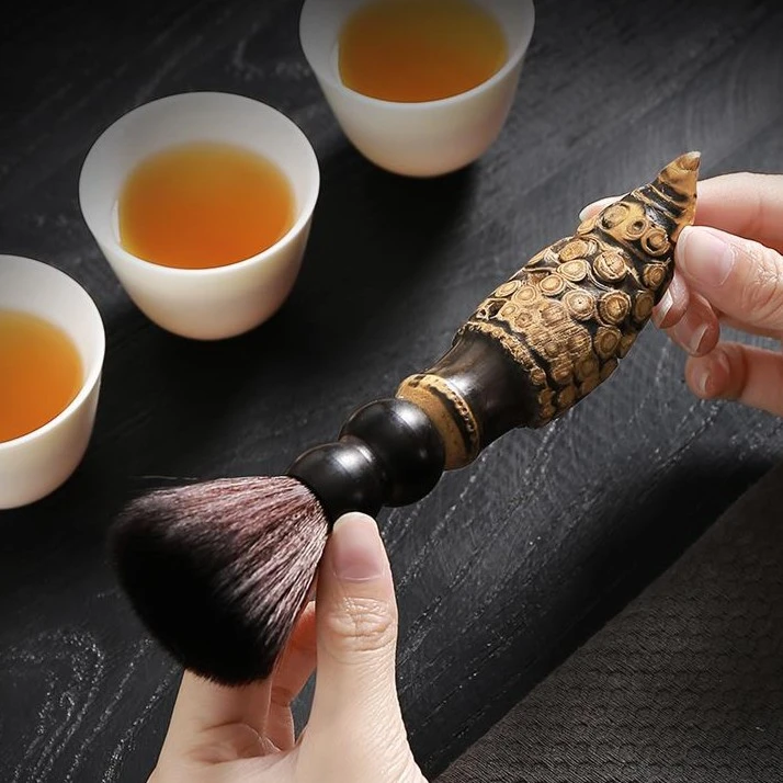 创意竹根养壶笔茶刷茶水刮家用茶道配件茶盘茶具清洁扫水刷子毛刷