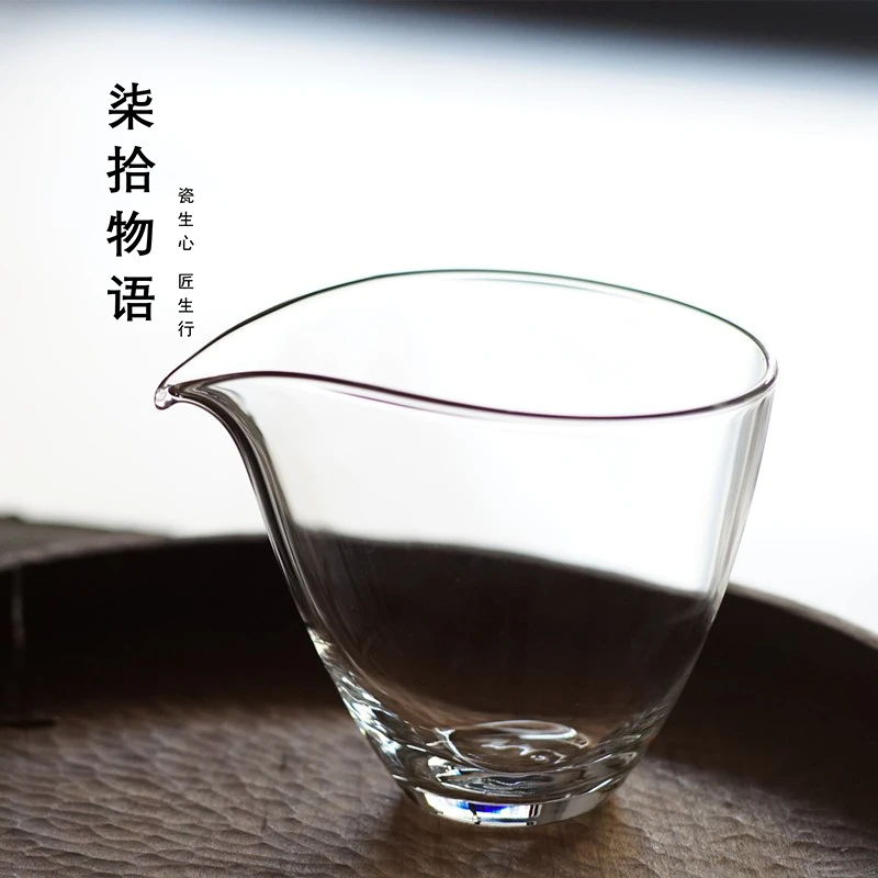 出口日本无由揽月公道杯 手工耐热玻璃匀杯拙道茶具 简约质感