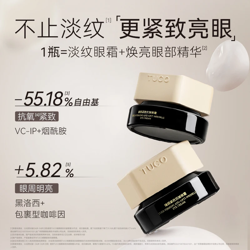 TUCO法老眼霜几何版淡化眼纹眼周焕亮眼周保湿抗皱滋润zb