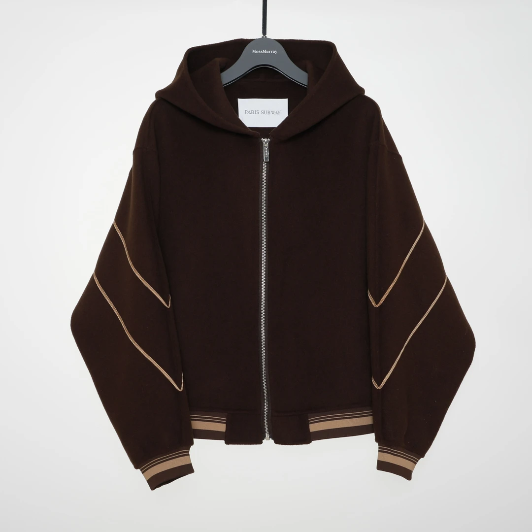 【新】901741097女士连帽运动短款时尚休闲宽松秋冬双面羊毛大衣