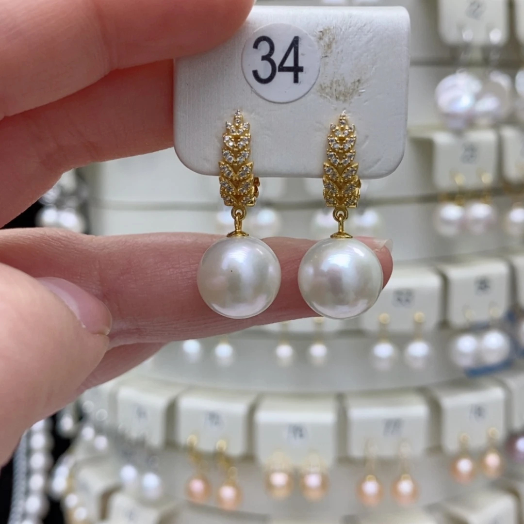 【闪购商品】淡水珍珠耳饰银S925镶嵌