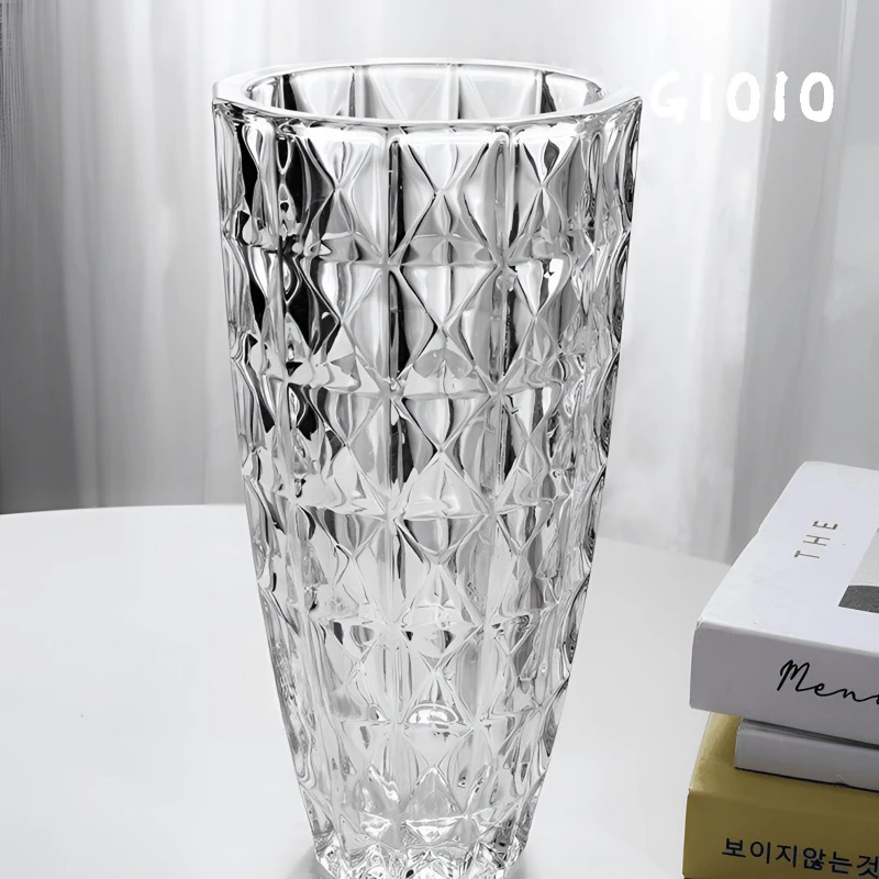 GIOIO波西米亚风水晶玻璃时尚现代欧式花器客厅桌面插花水培花瓶