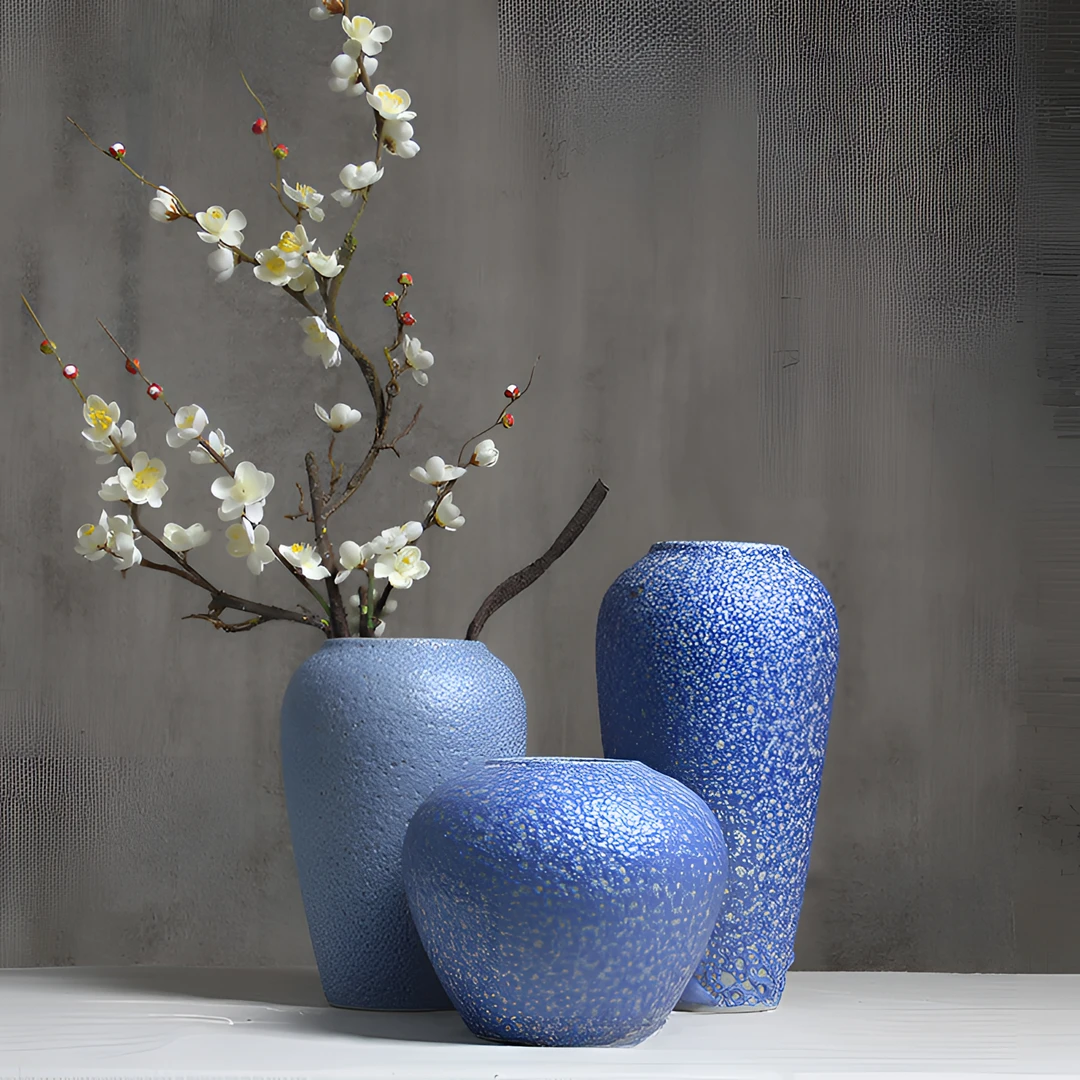 GIOIO景德镇陶瓷花瓶摆件客厅插花干花水养鲜花处理手工轻奢花盆