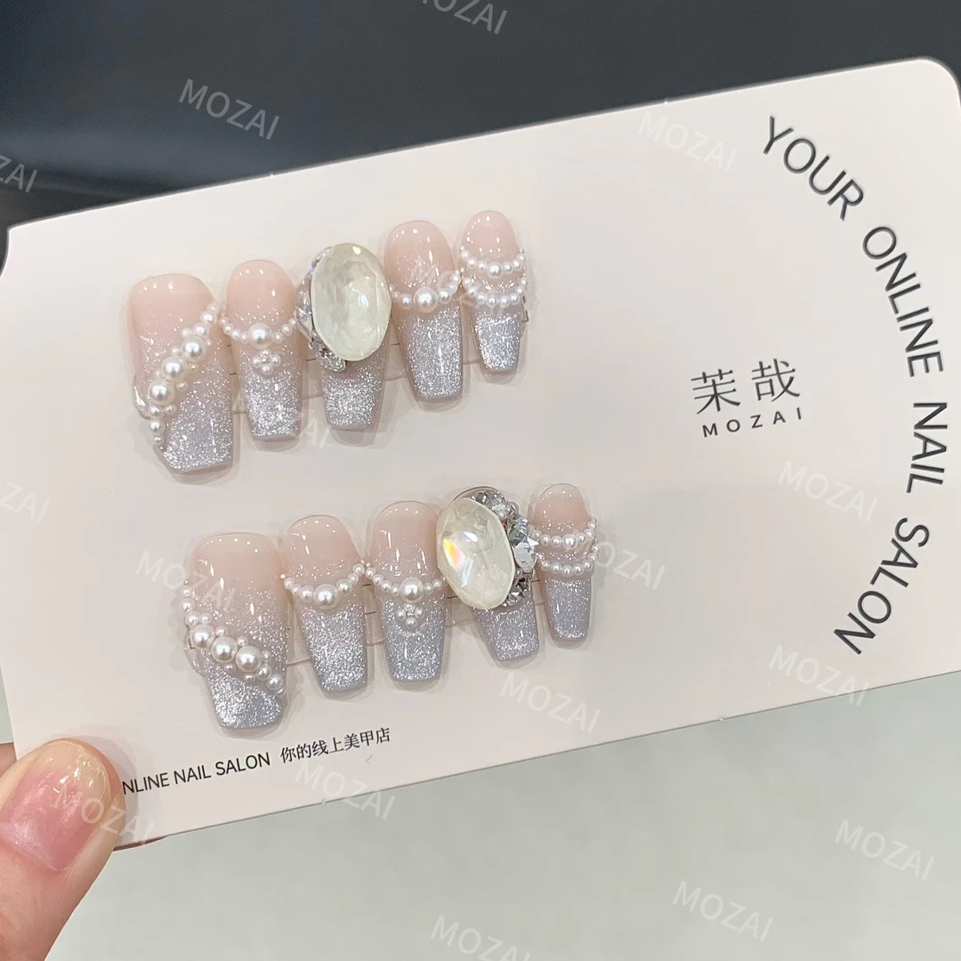 茉哉高定【施家全华/云山浔舞】纯手工定制美甲拆卸穿戴甲A3171m
