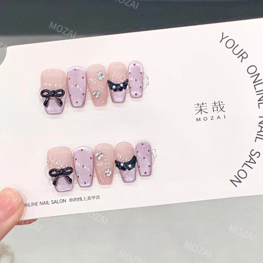 茉哉【卡戴珊】纯手工定制美甲拆卸穿戴甲A3133m